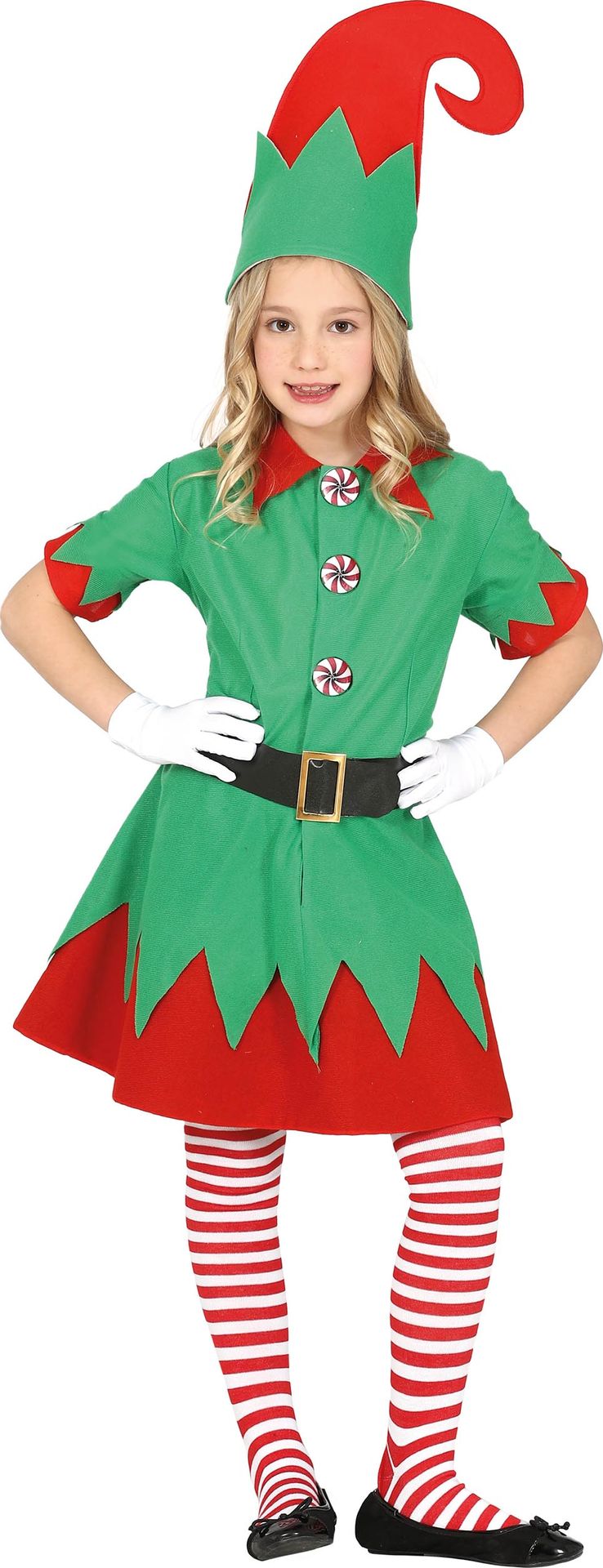 Kerst elf meisjesjurk kind