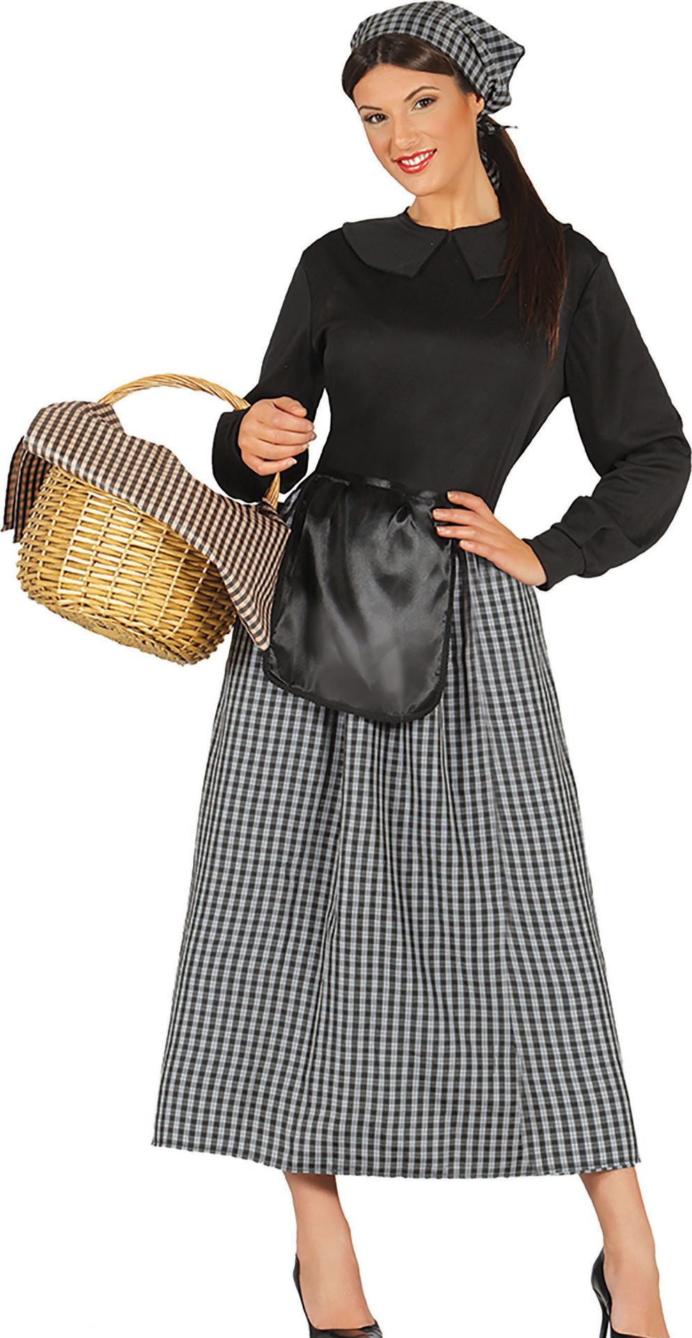 Kerst kastanjeverkoopster dickens outfit dames