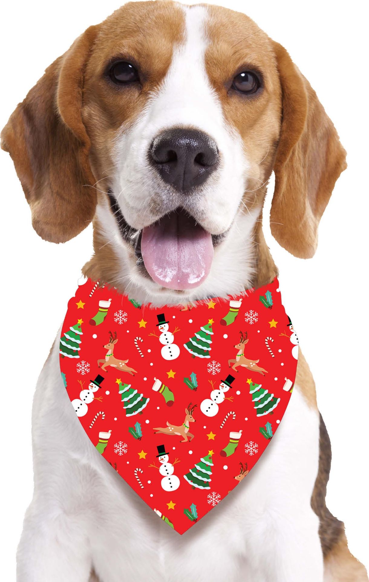 Kerstbandana voor honden rood
