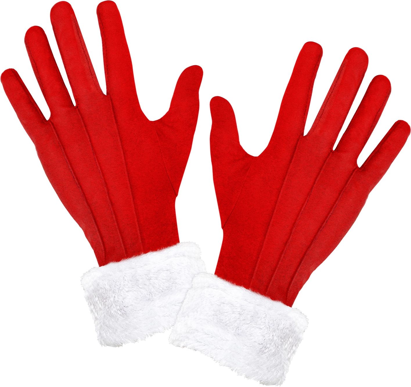 Kerstman handschoenen met pluche