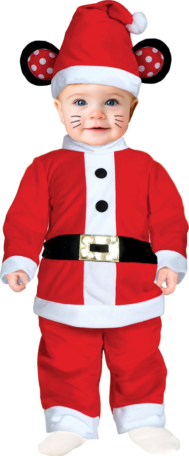 Kerstmuis baby kostuum