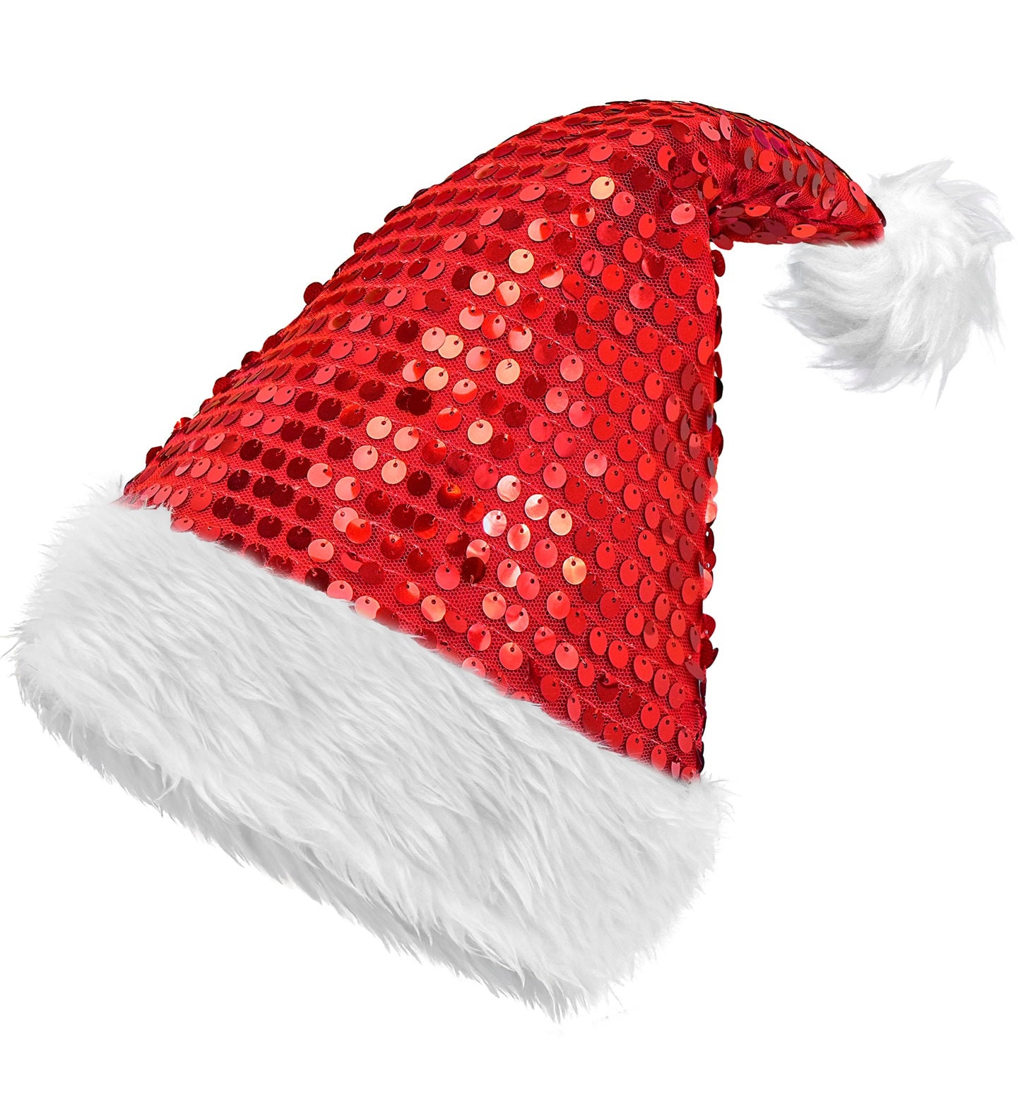 Kerstmuts Rood met Glanzende Pailletten