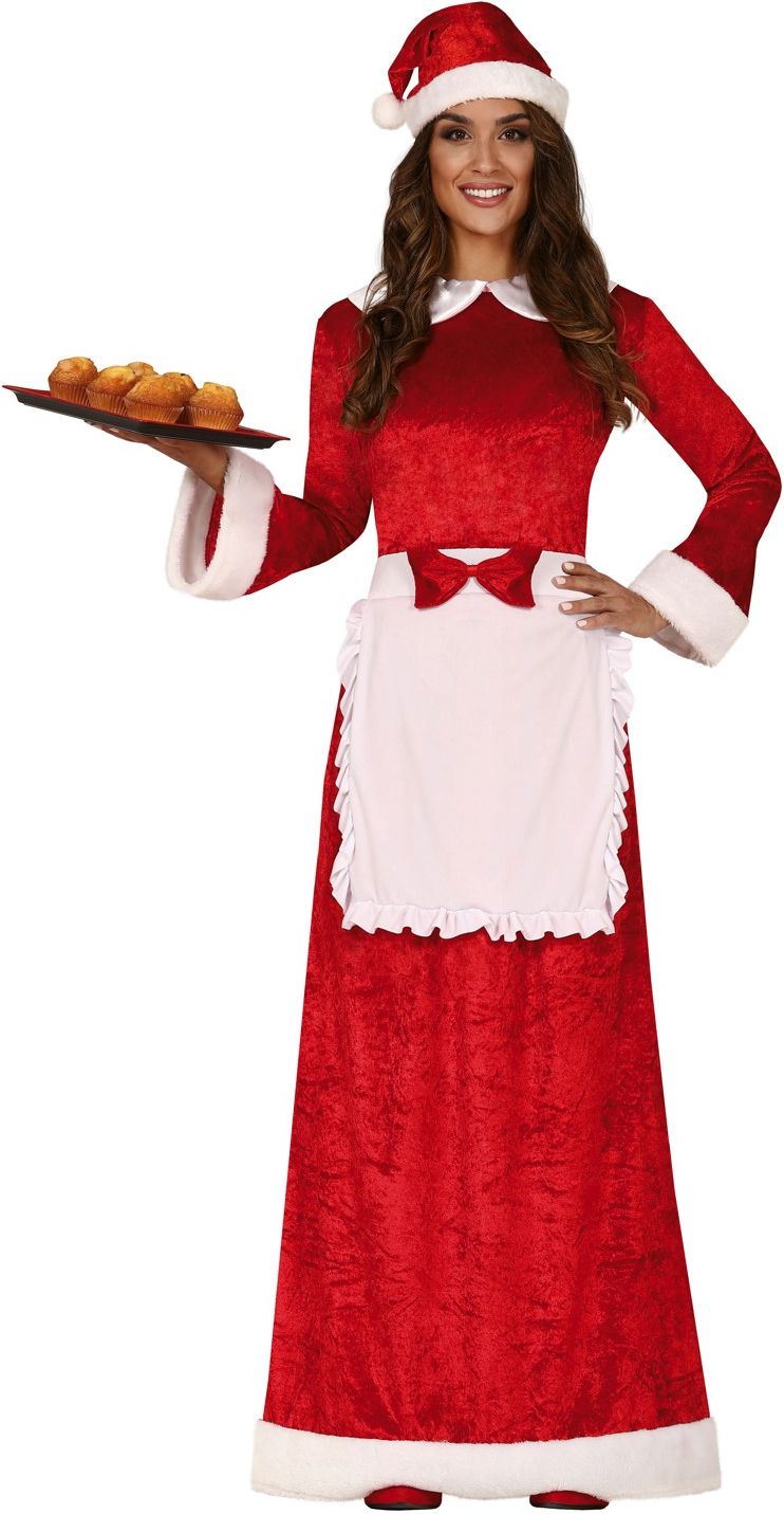 Kerstvrouw lange jurk