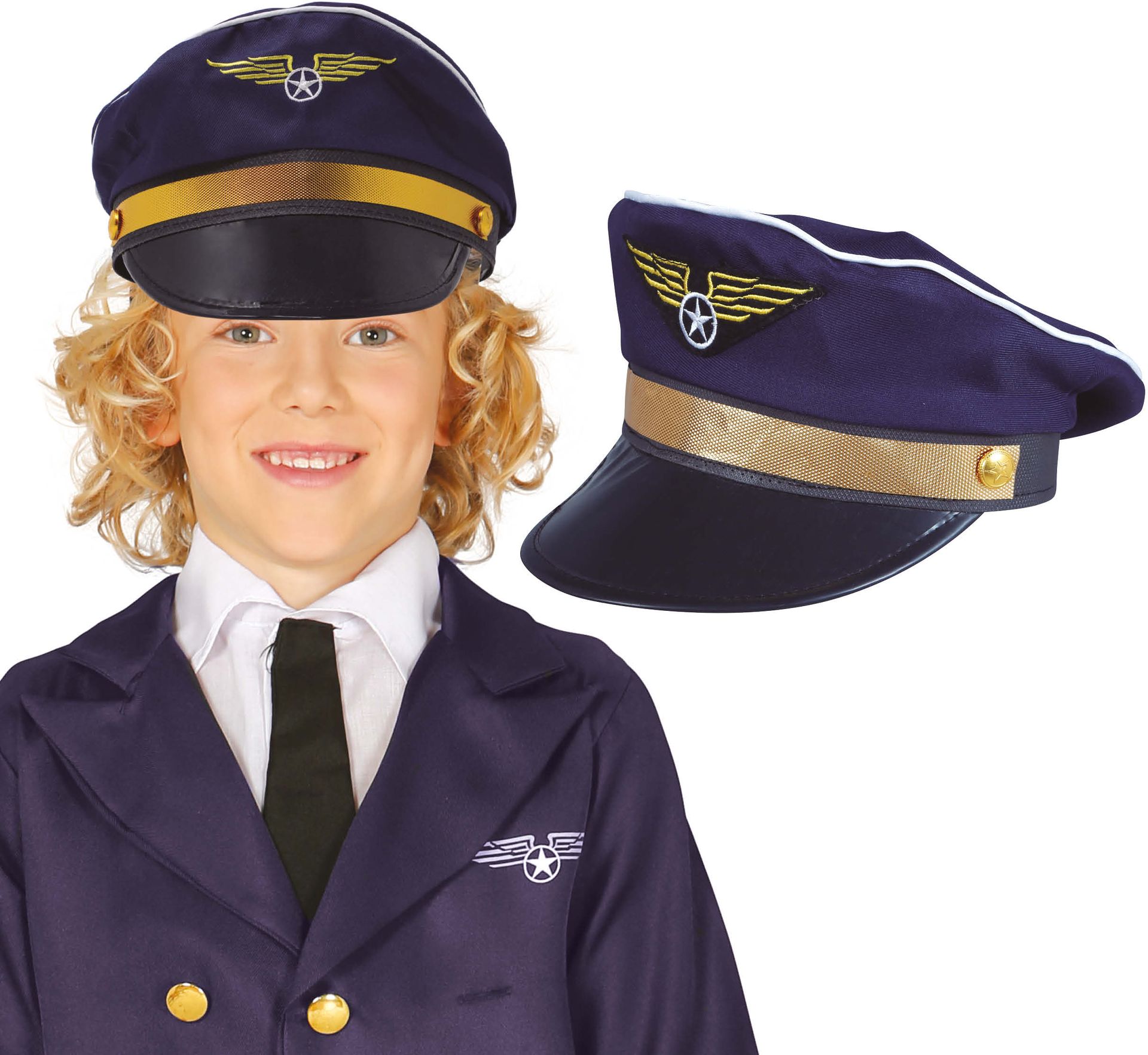 Kinder Pilotenpet Blauw