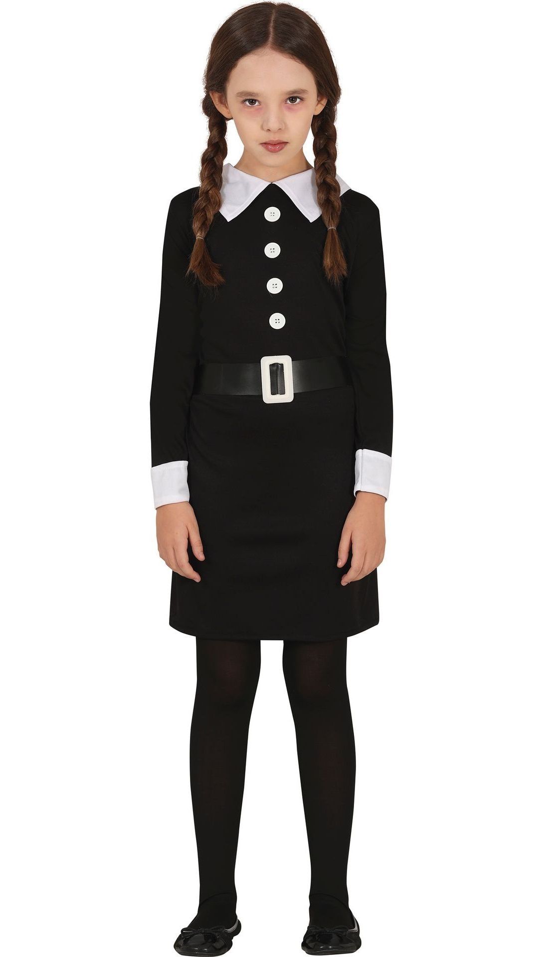 Klassiek Wednesday Addams outfit kind