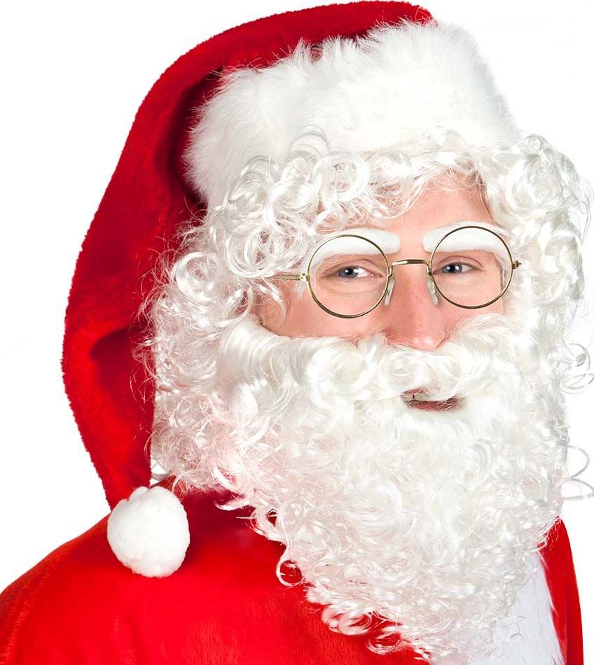 Klassieke bril kerstman goud