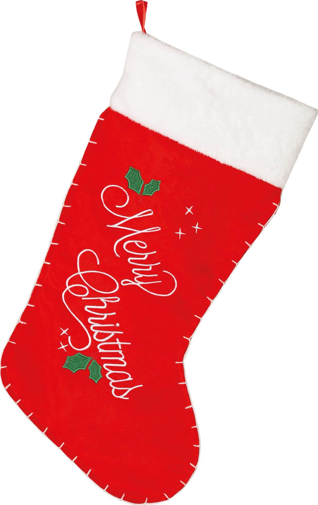 Klassieke kerst cadeausok rood 70cm