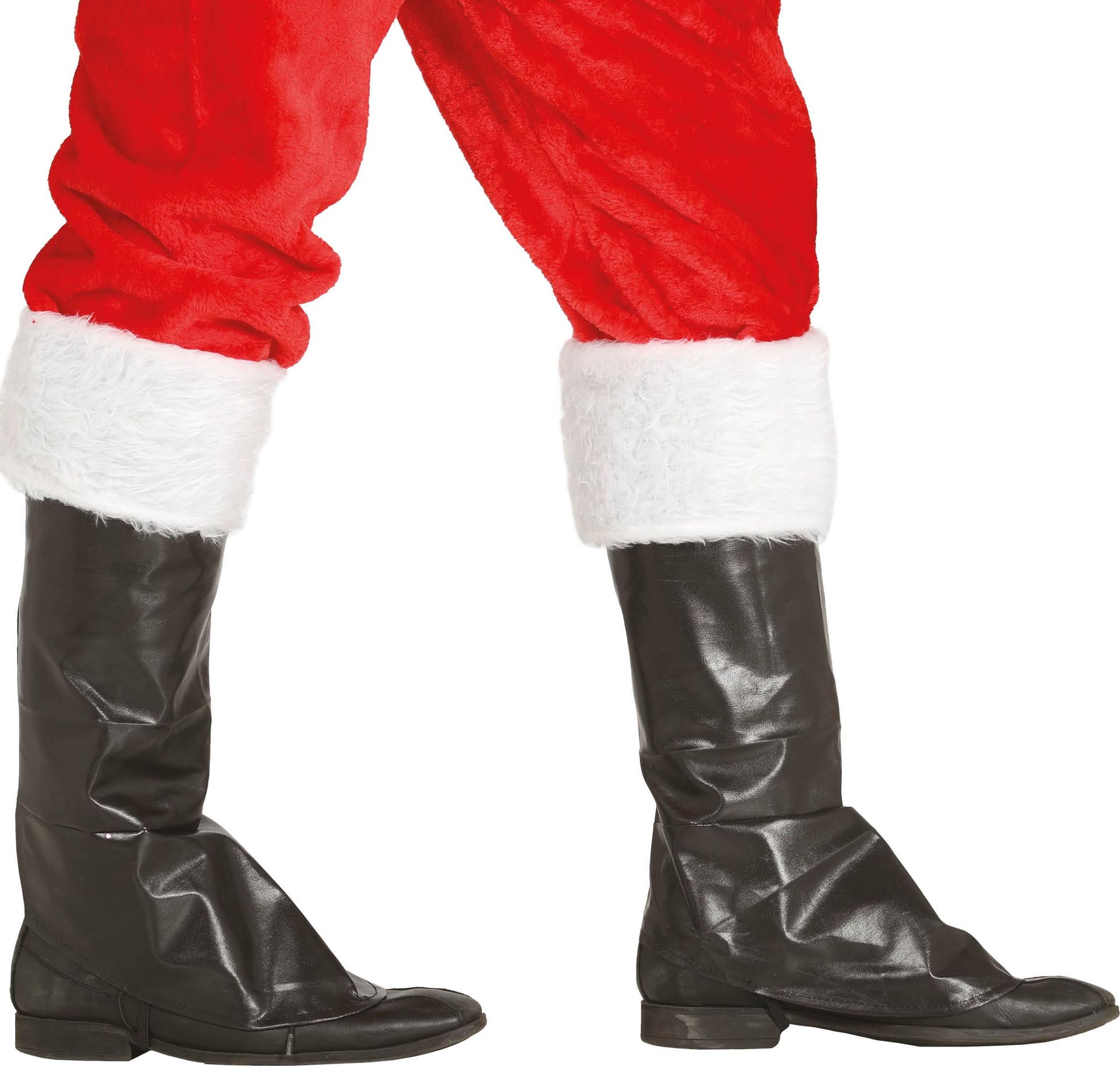 Klassieke kerstman overzet laarzen zwart
