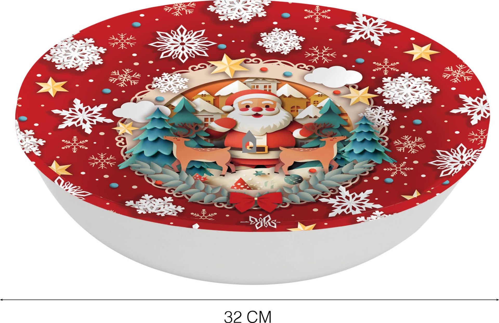 Klassieke kerstman plastic kom