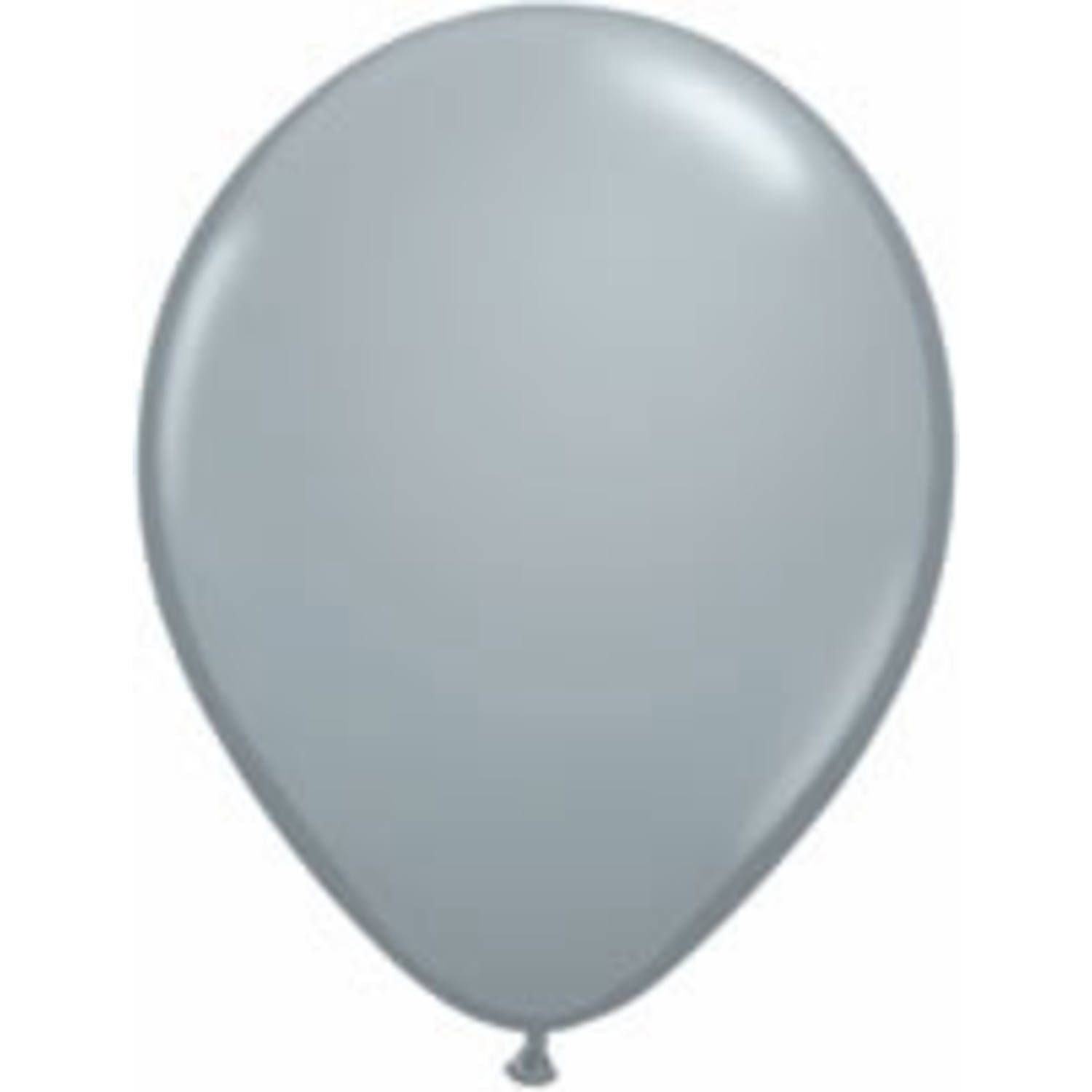 Kleine grijze ballonnen basic 100 stuks