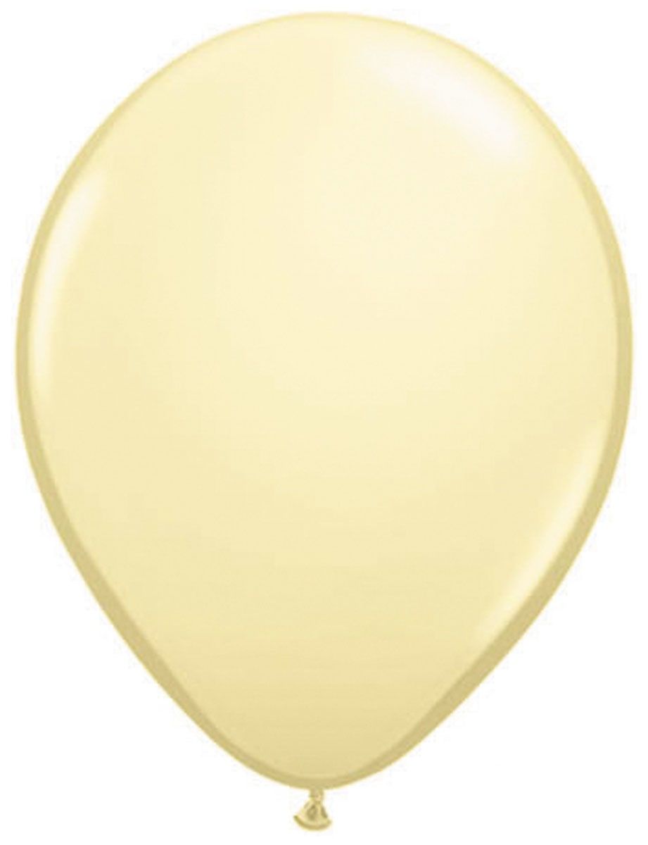 Kleine ivoorkleurige basic ballonnen 100 stuks