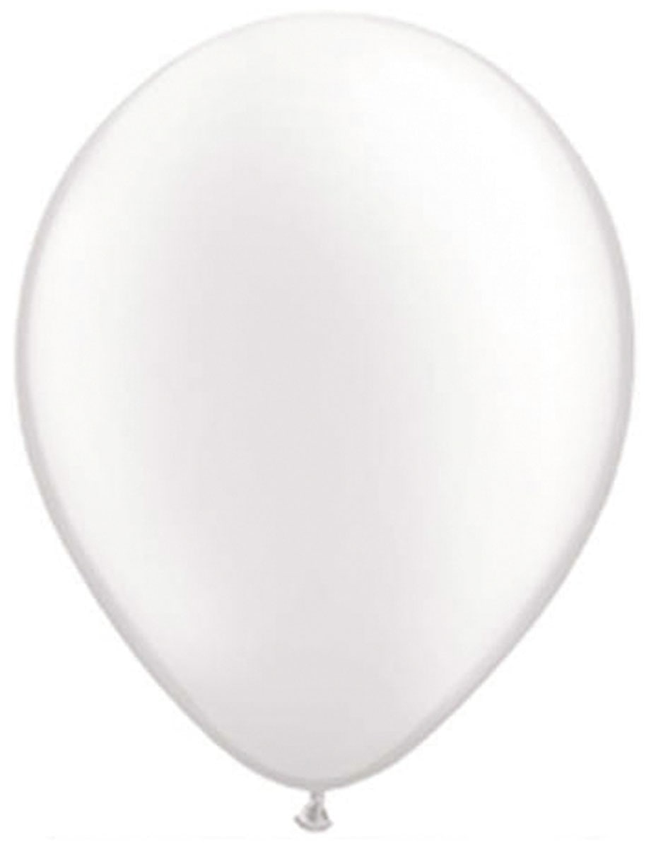 Kleine pearl white basic ballonnen 100 stuks
