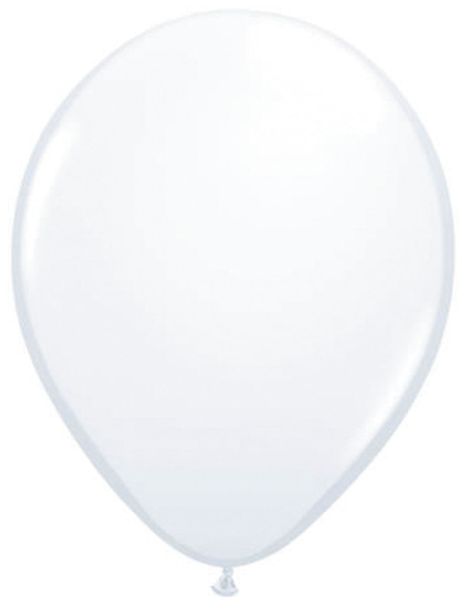 Kleine witte basic ballonnen 100 stuks