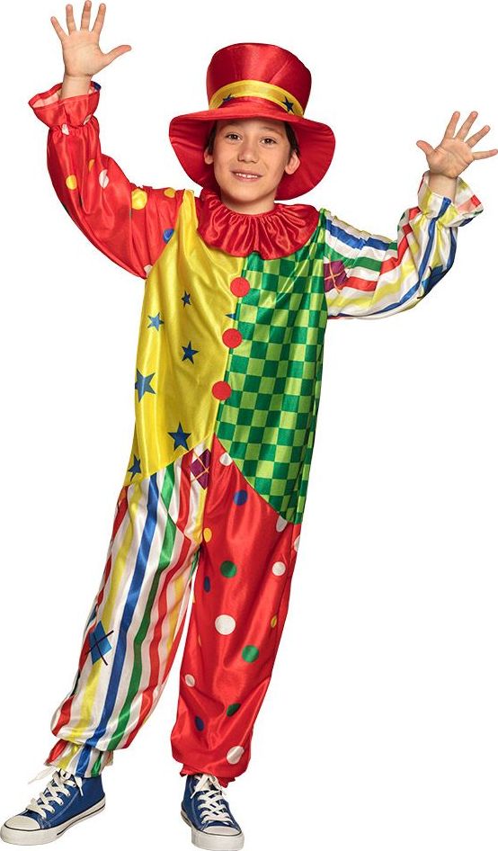 Kleurig clown jumpsuit jongens