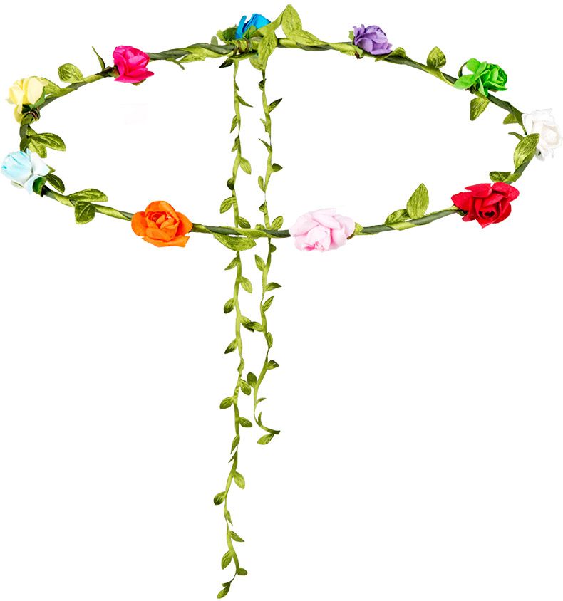 Kleurige bloemenkrans hoofdband