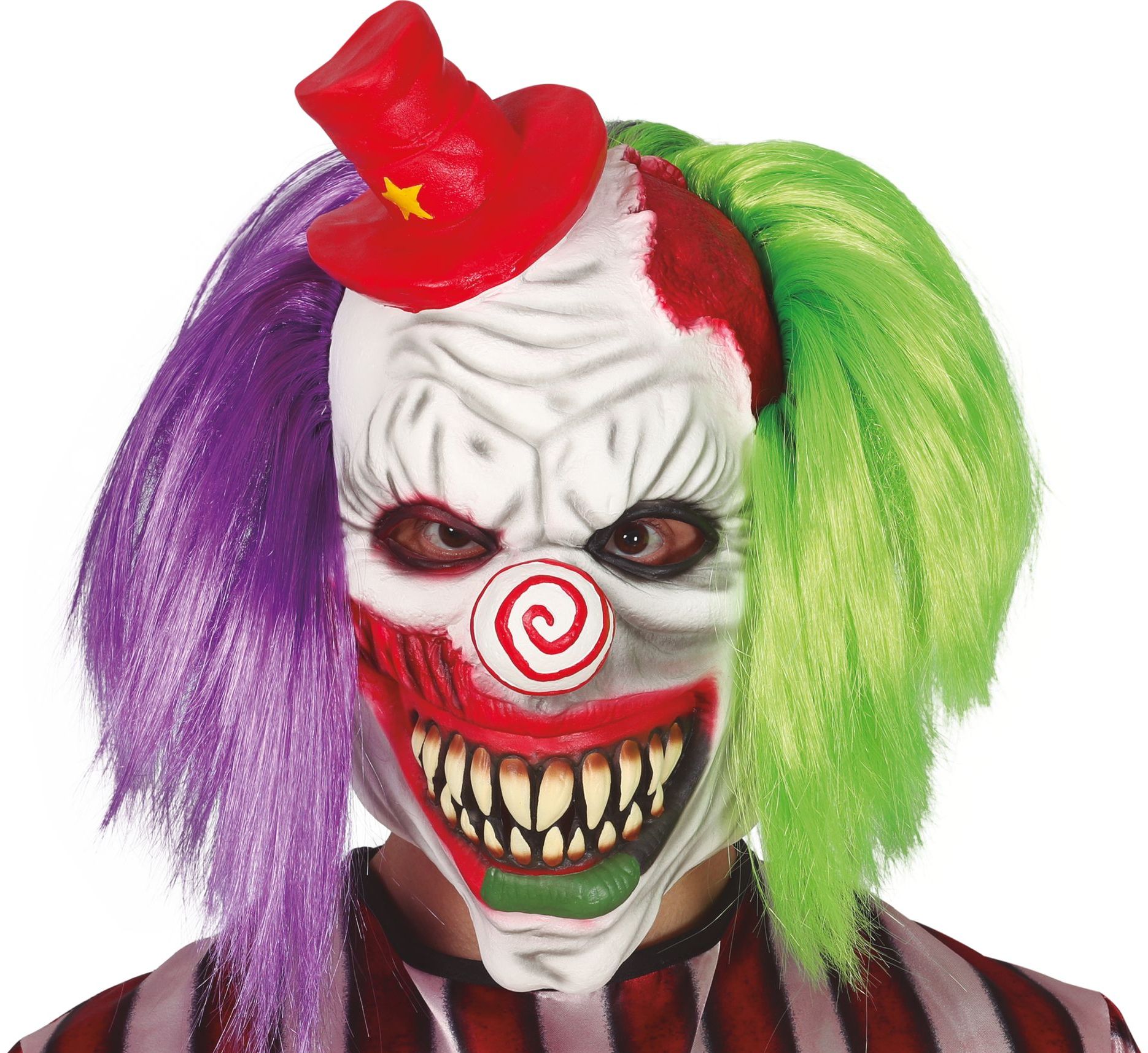 Kleurige horror clown masker