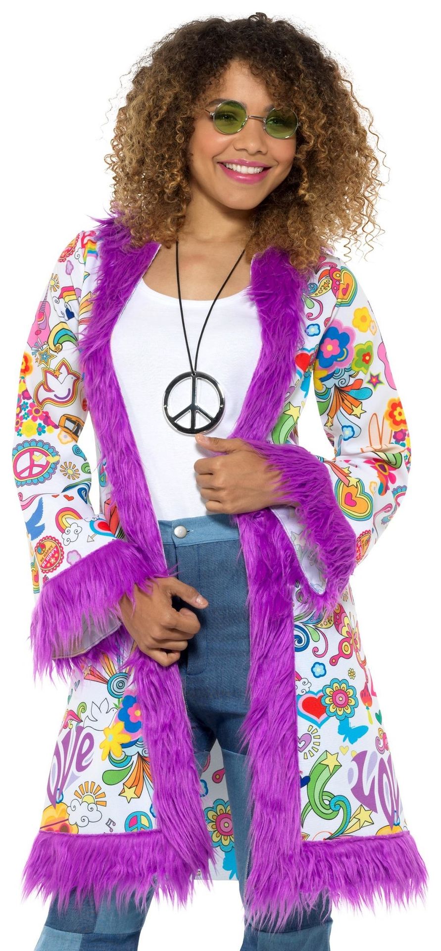Kleurige jas hippie