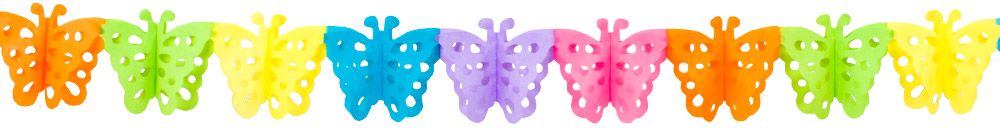 Kleurige papieren slinger vlinders