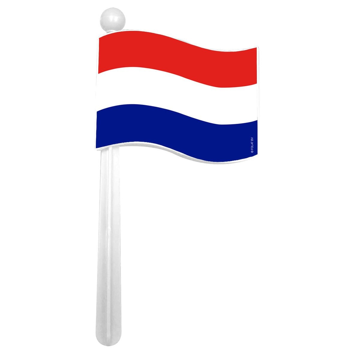 Koningsdag rood wit blauw ratelvlag