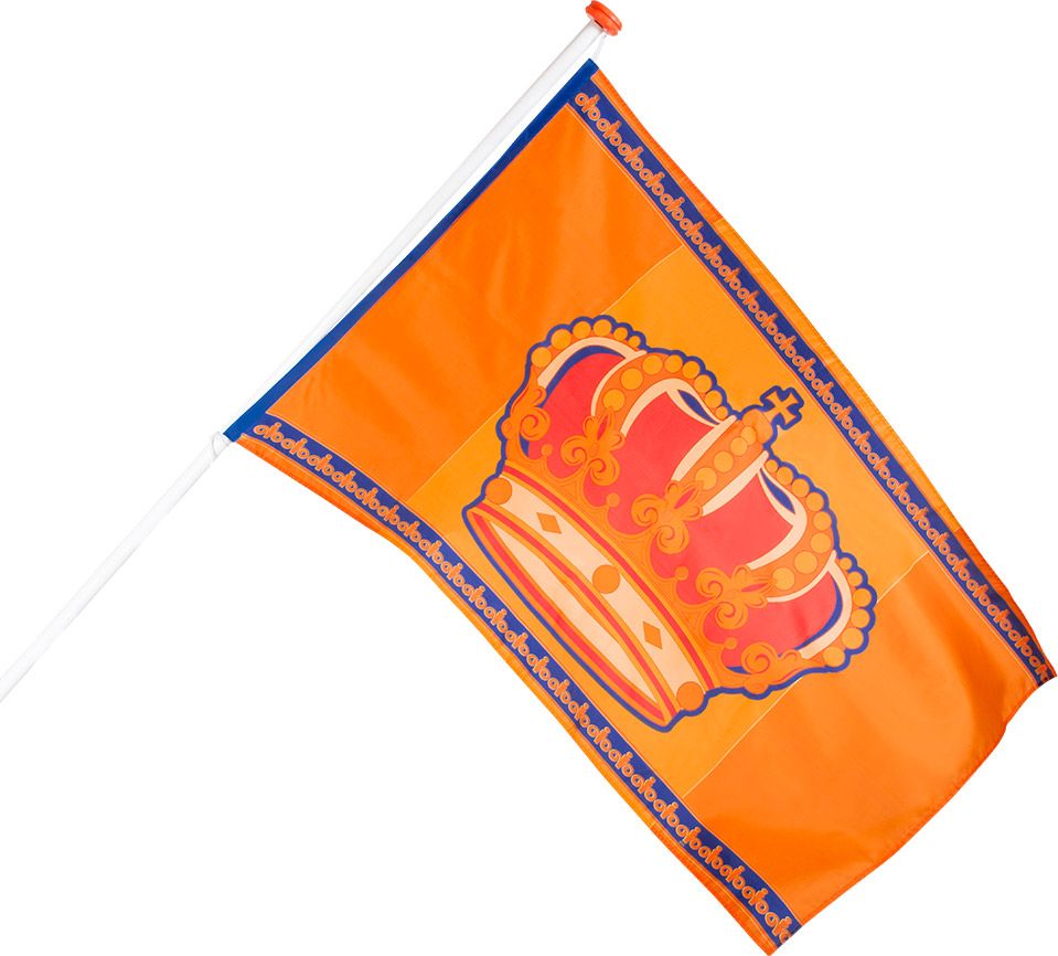 Koningsdag vlag oranje kroon
