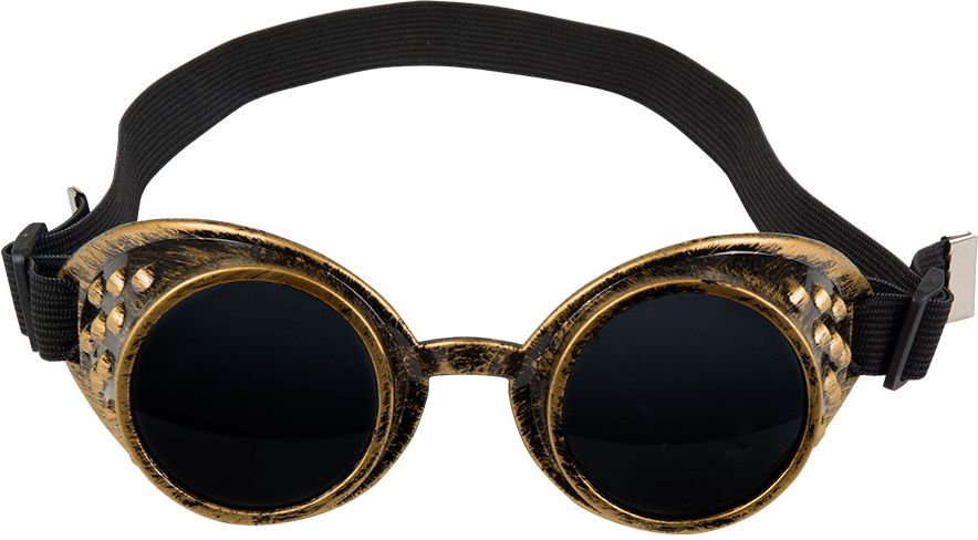 Koperen steampunk bril