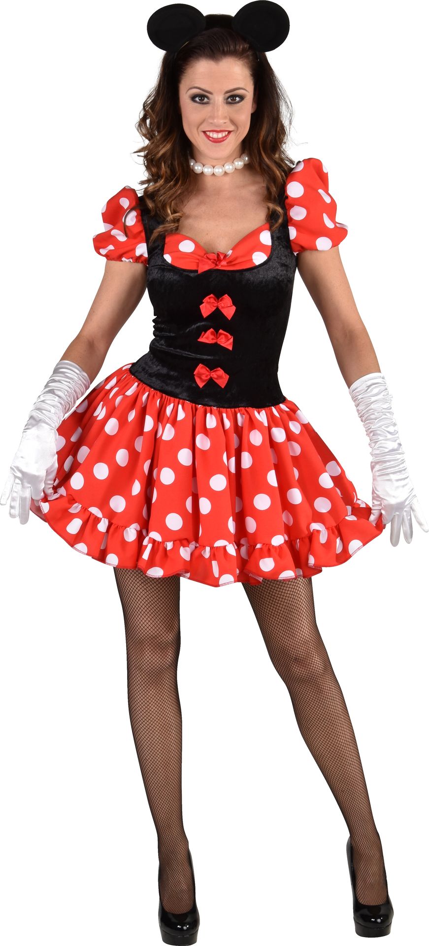 Korte minnie mouse jurk dames