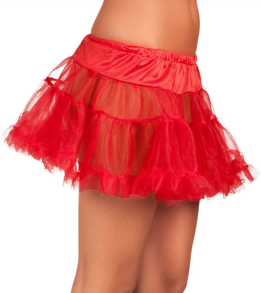 Korte petticoat dames rood