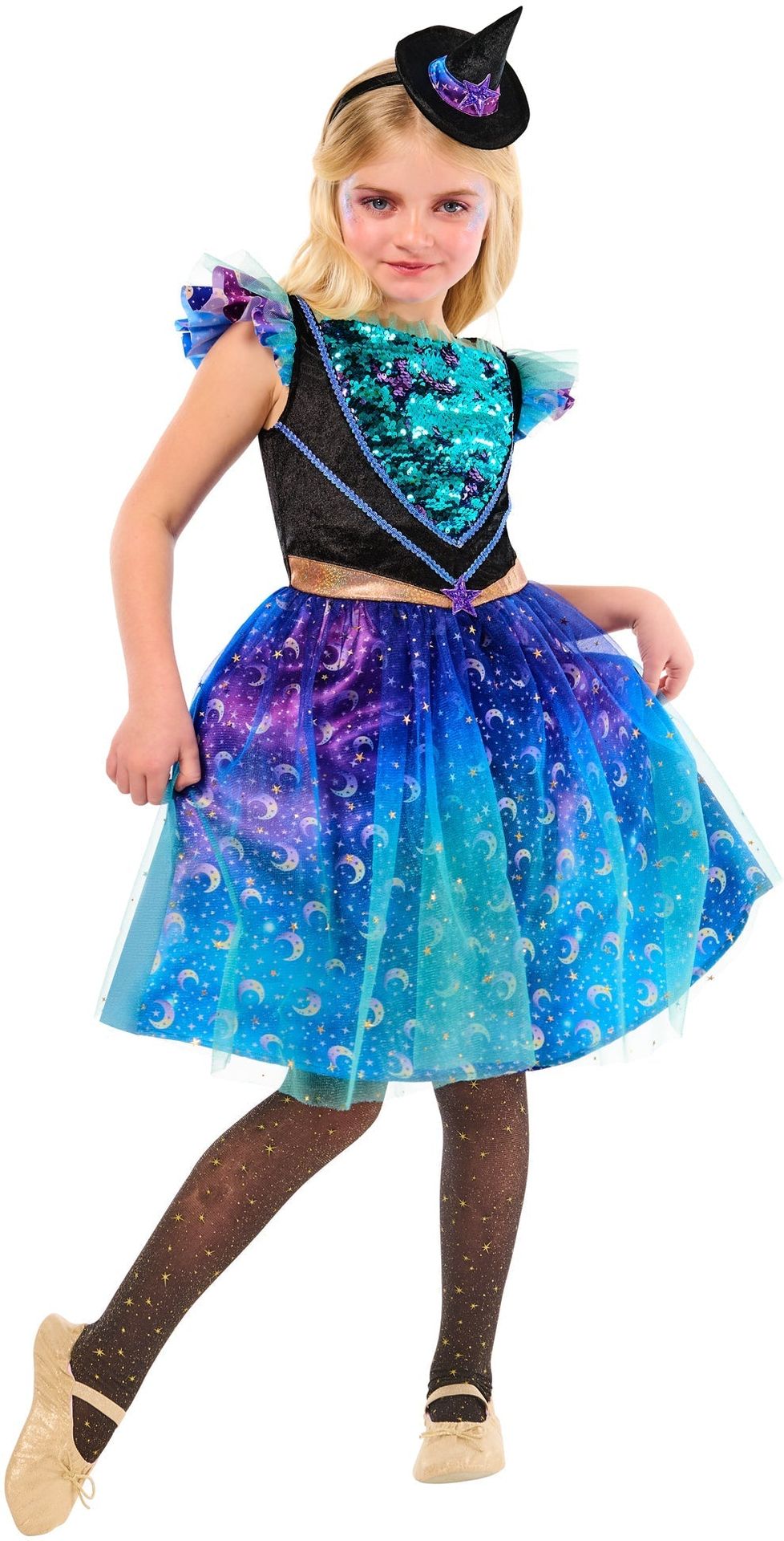 Kosmische Heks Jurk Meisjes Blauw