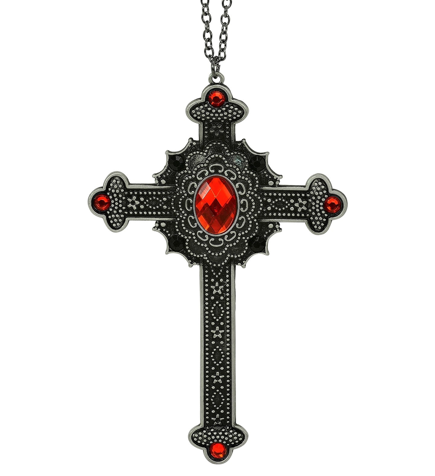 Kruis Gothic Ketting Rode Juwelen