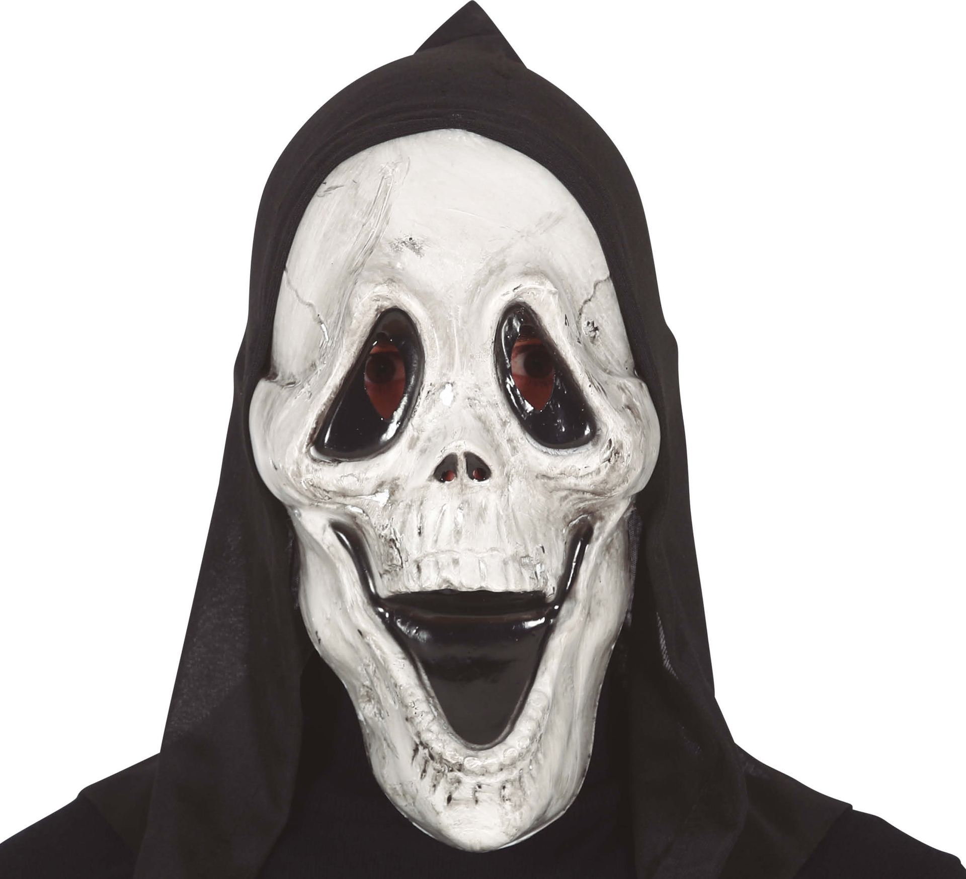Lachend Scream masker met kap halloween