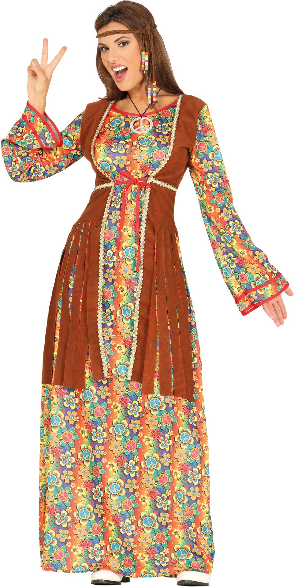 Lange 60s hippie jurk