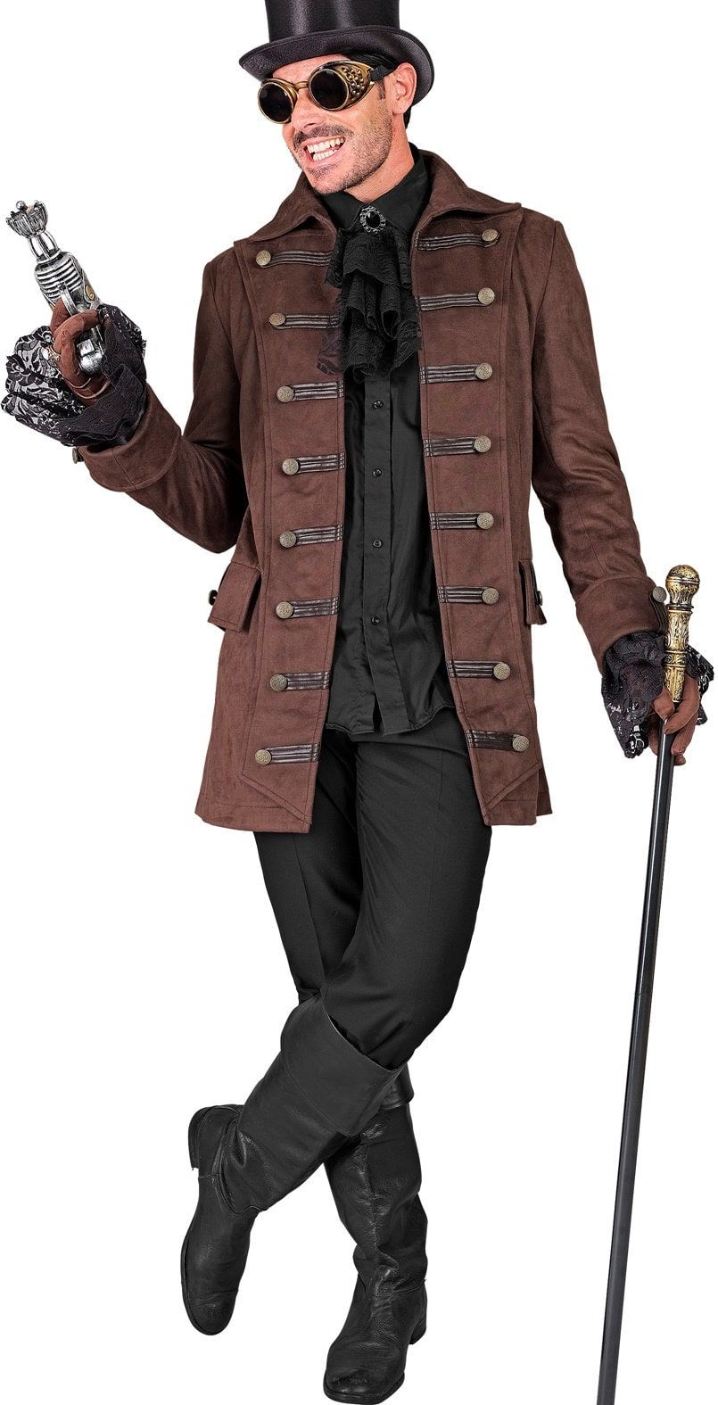 Lange Bruine Piraten Jas Jack Sparrow Heren