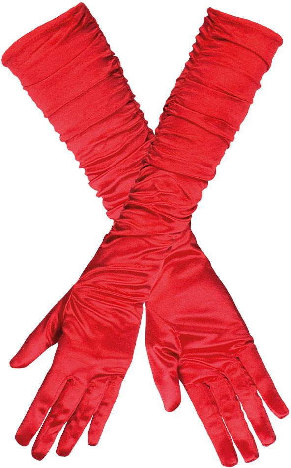 Lange handschoenen hollywood rood