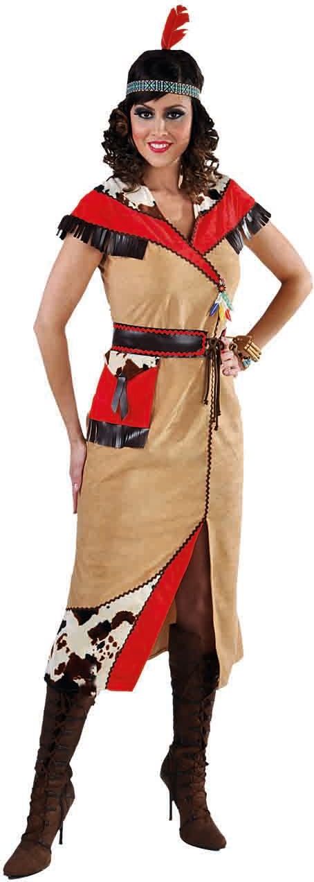 Lange jurk indiaan dames