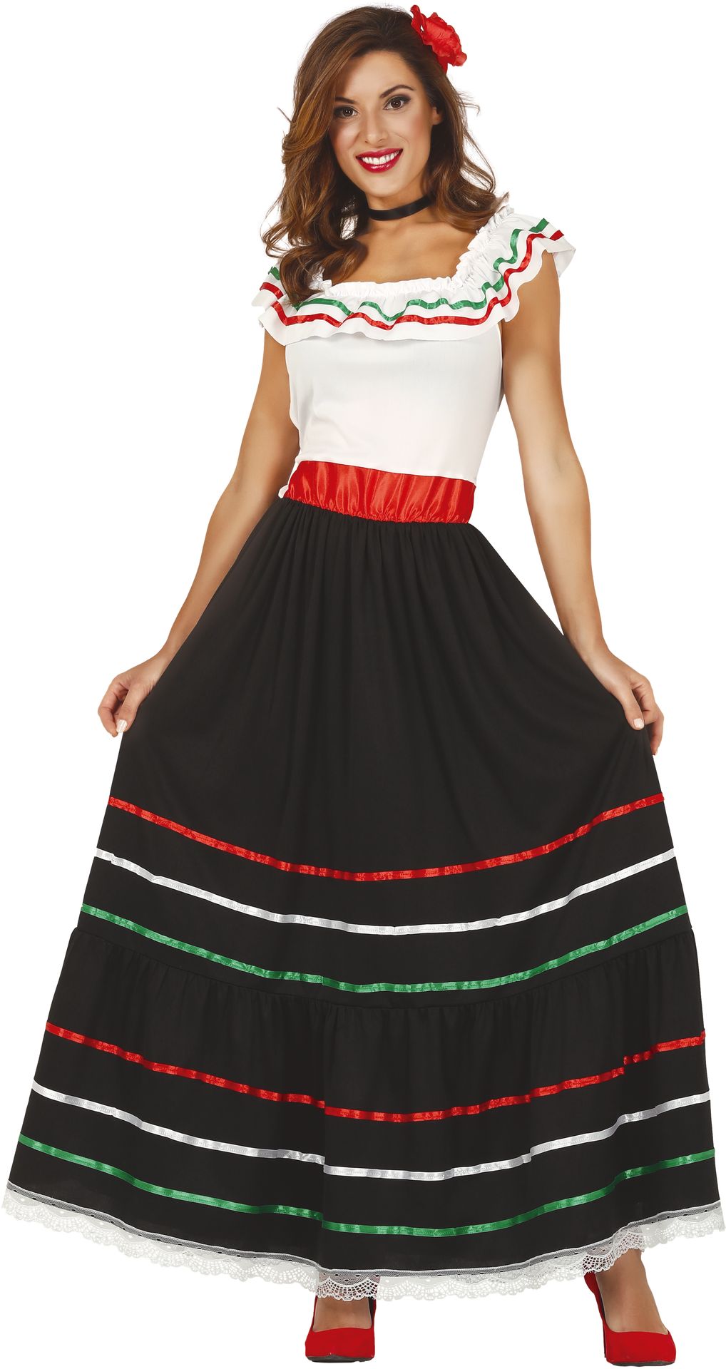 Lange jurk mexicaans dames