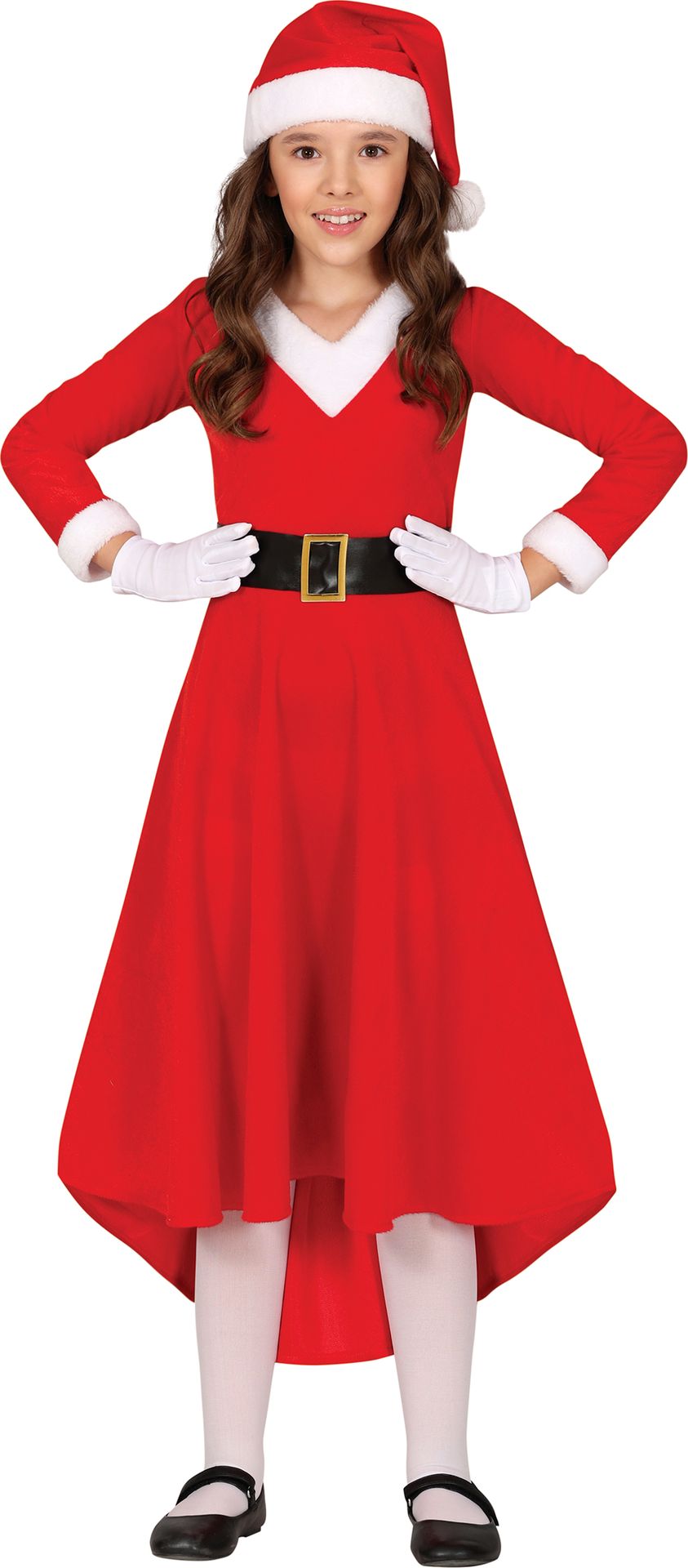 Lange kerstmeisjes jurk kinderen