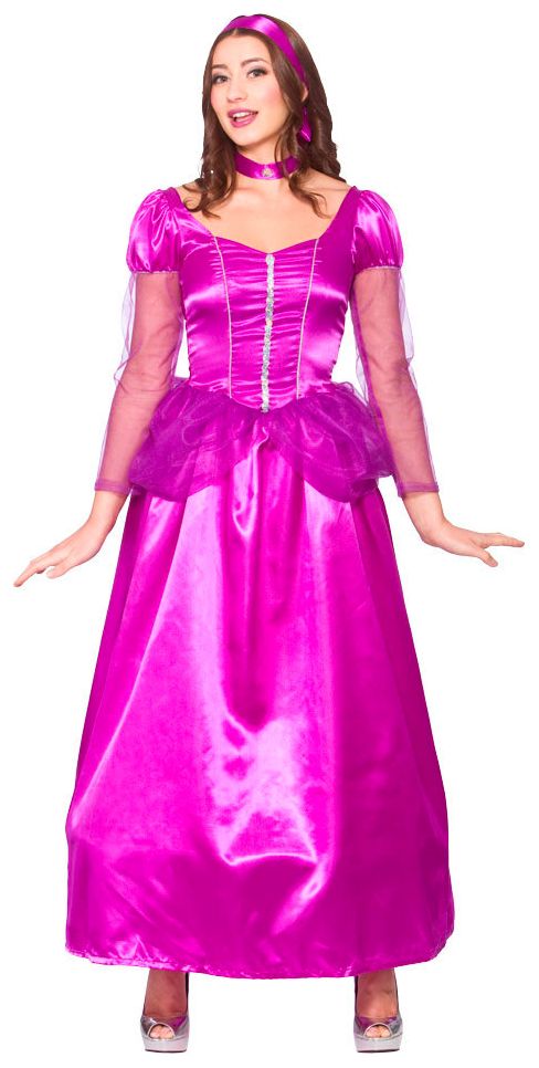 Lange paarse prinsessen jurk