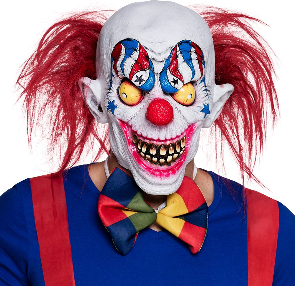 Latex amerikaanse horror clown masker