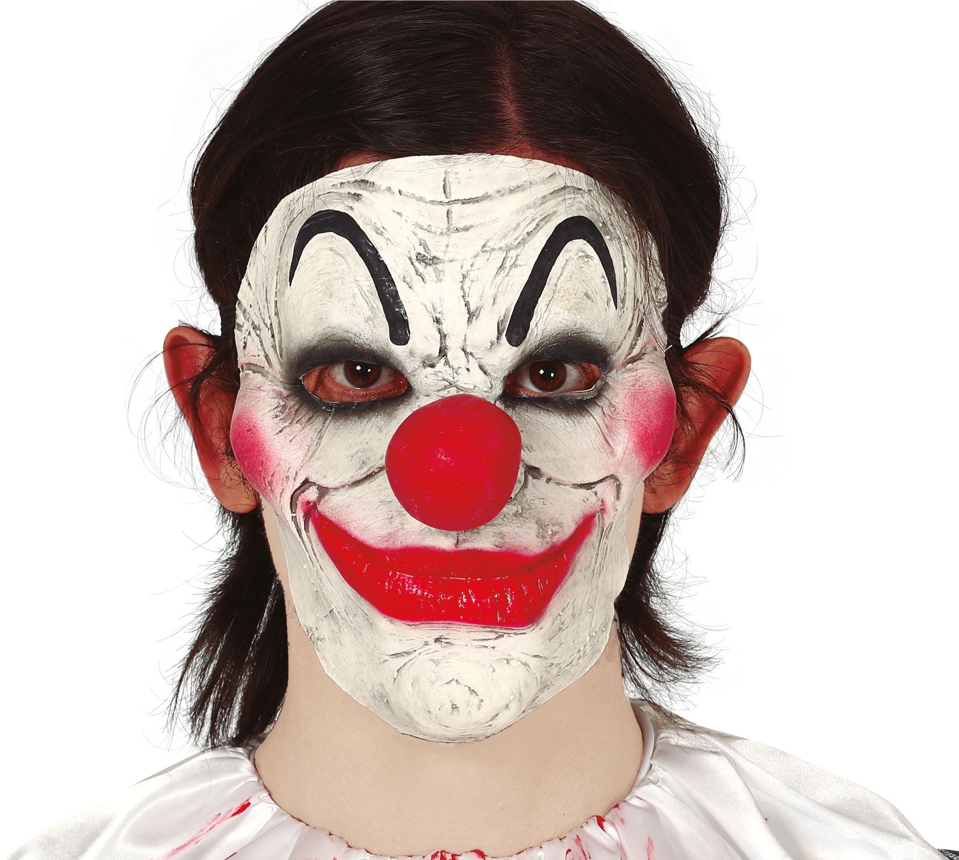 Latex clown masker