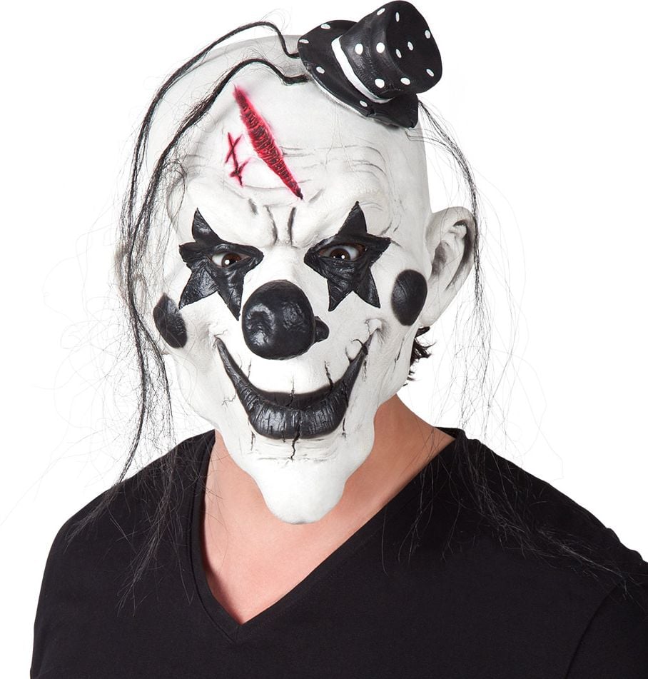 Latex jester clown masker