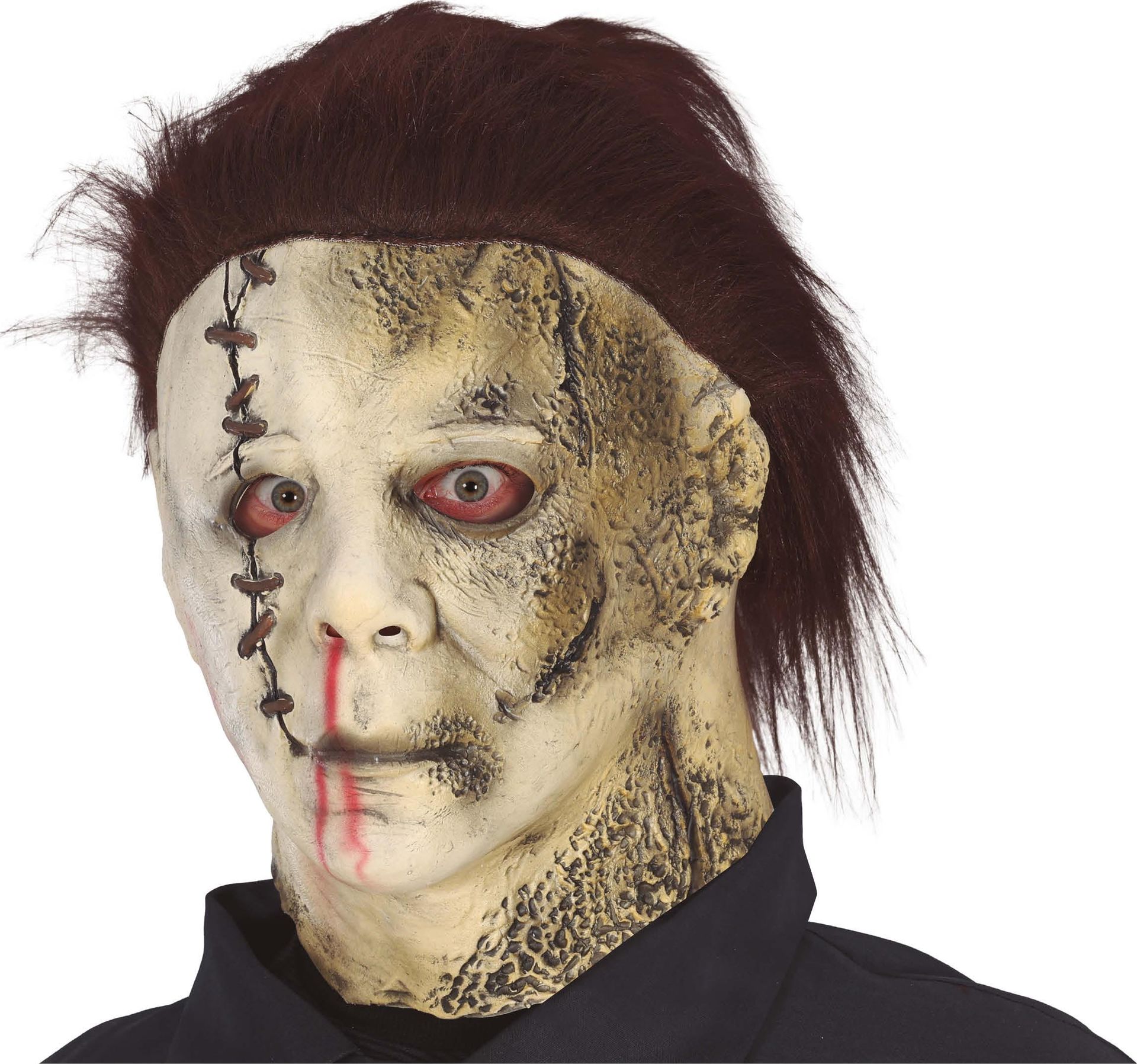 Leatherface masker met haar latex halloween
