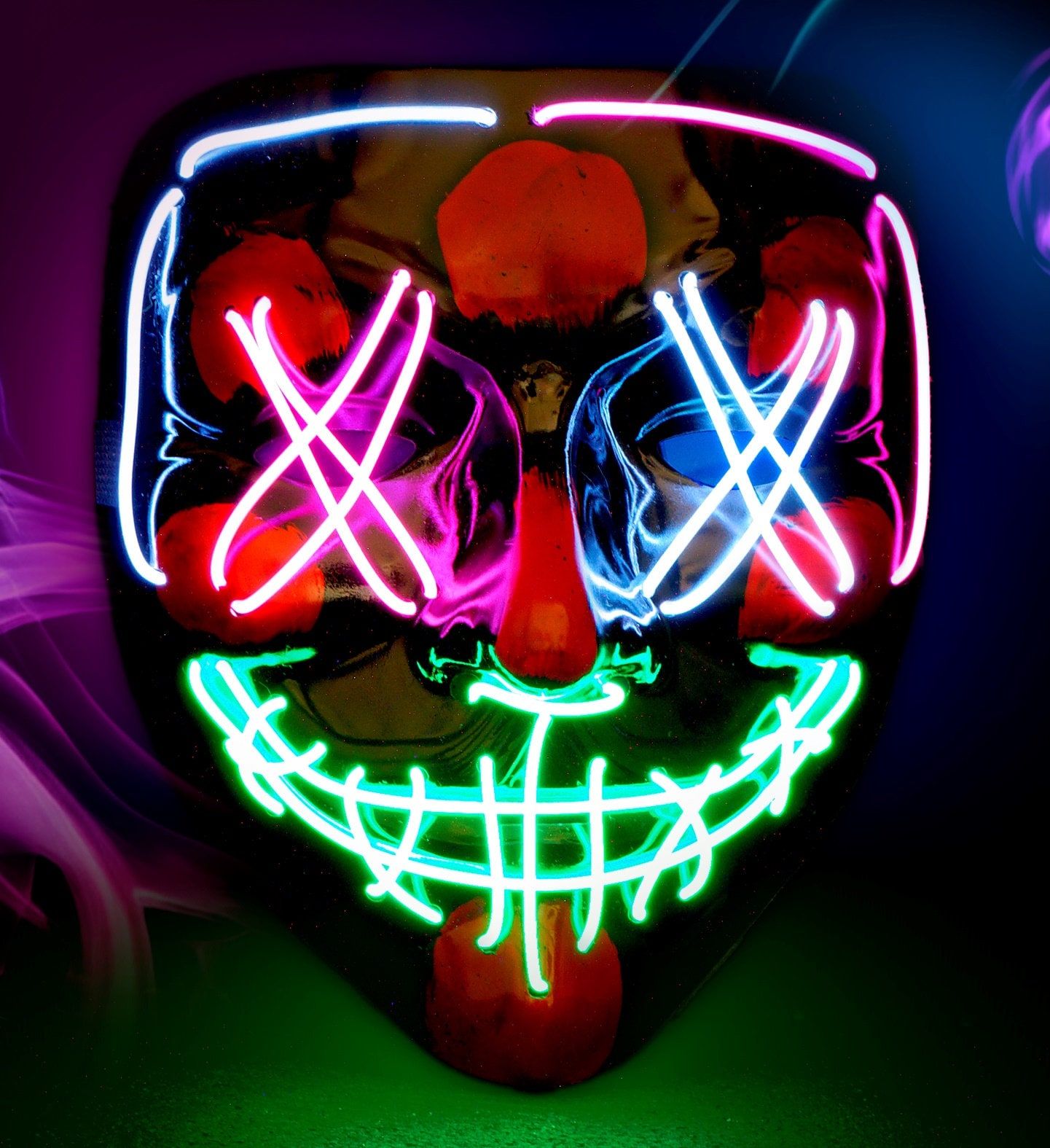 Led Halloween Masker met Verlichting Dames Mannen
