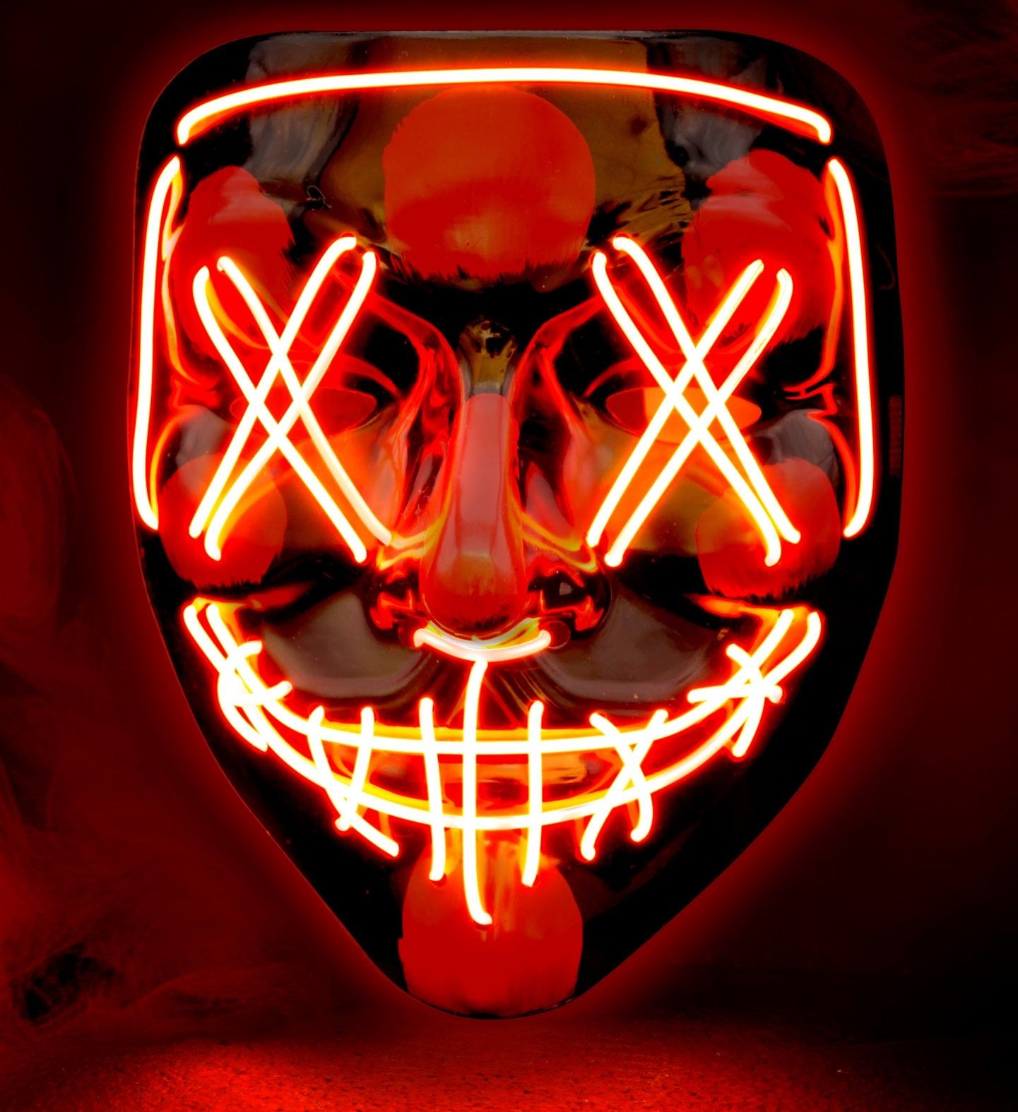 Led Halloween Masker Rood Dames Heren