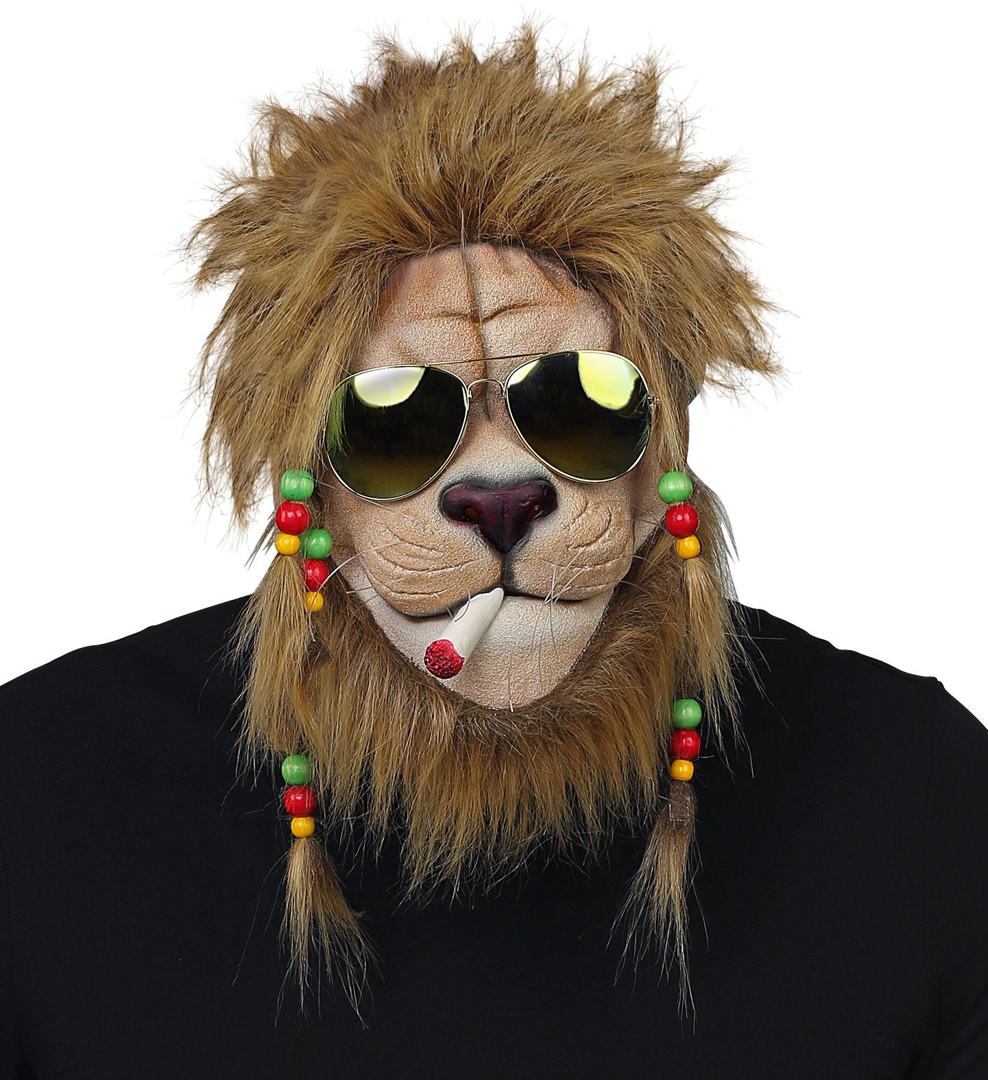 Leeuw rasta masker