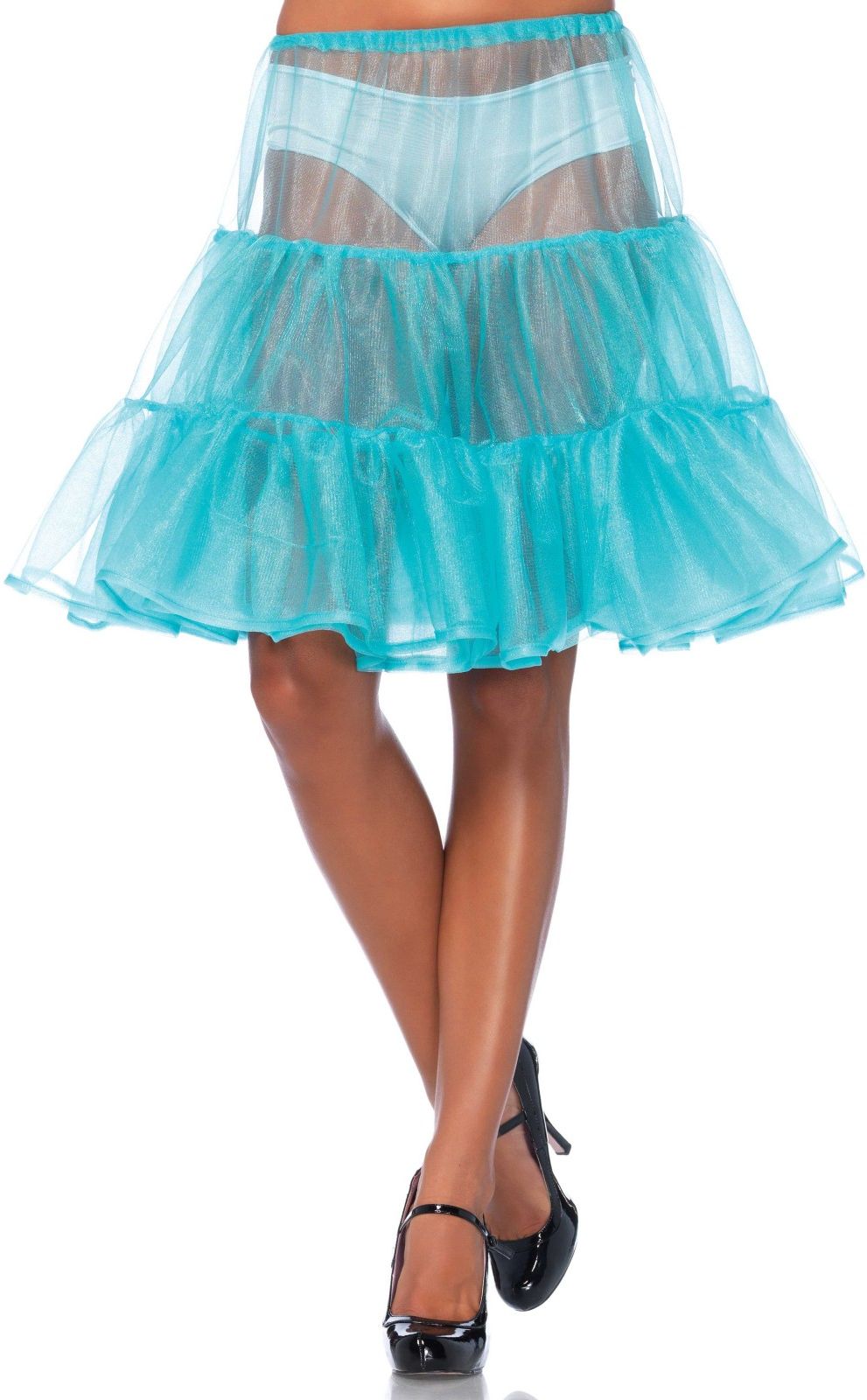 Licht blauwe glimmende petticoat