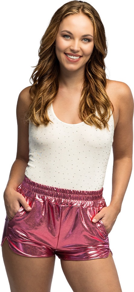 Lichtroze Disco Hotpants Dames