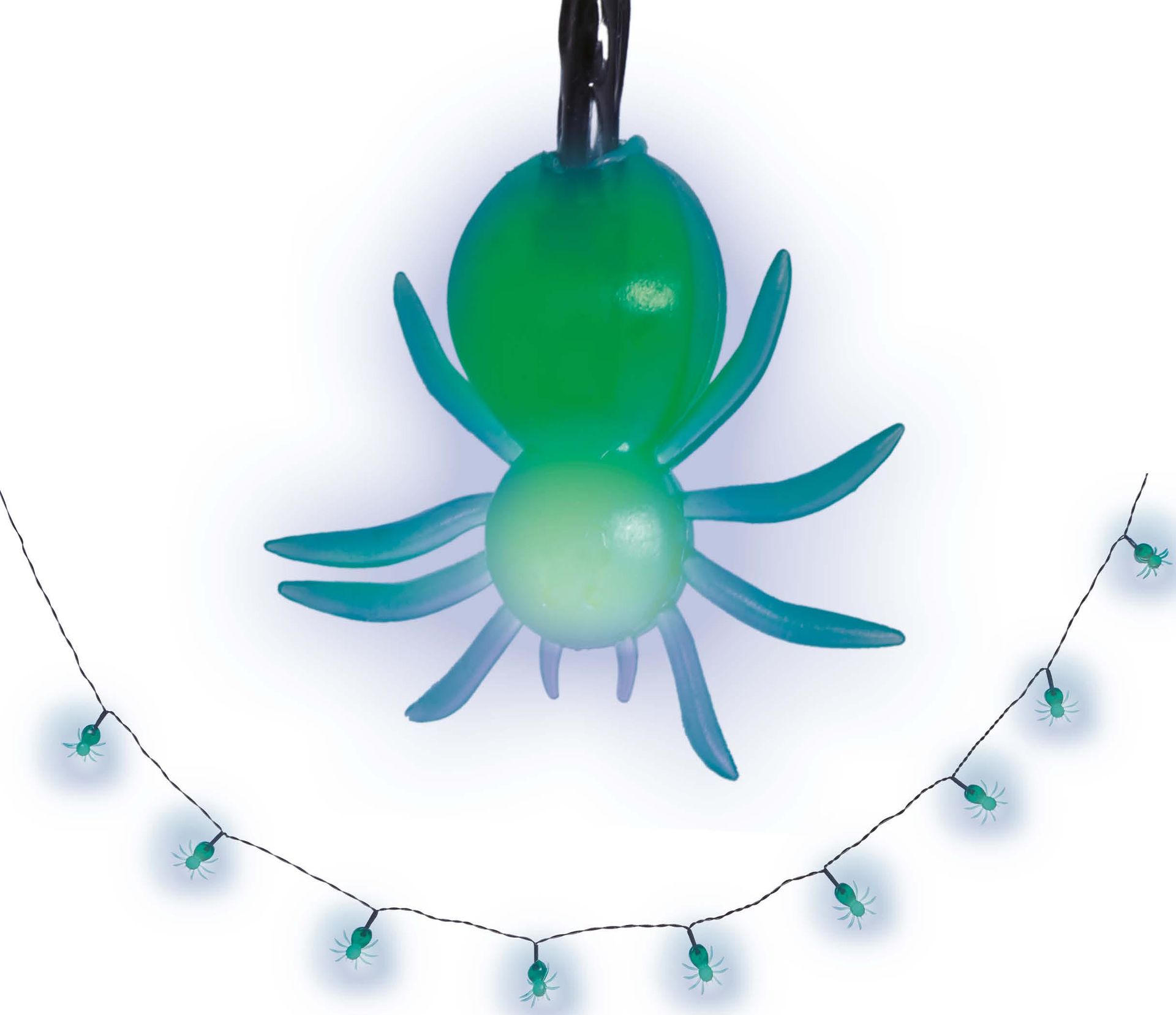 Lichtslinger led lampjes spinnen halloween 155 cm