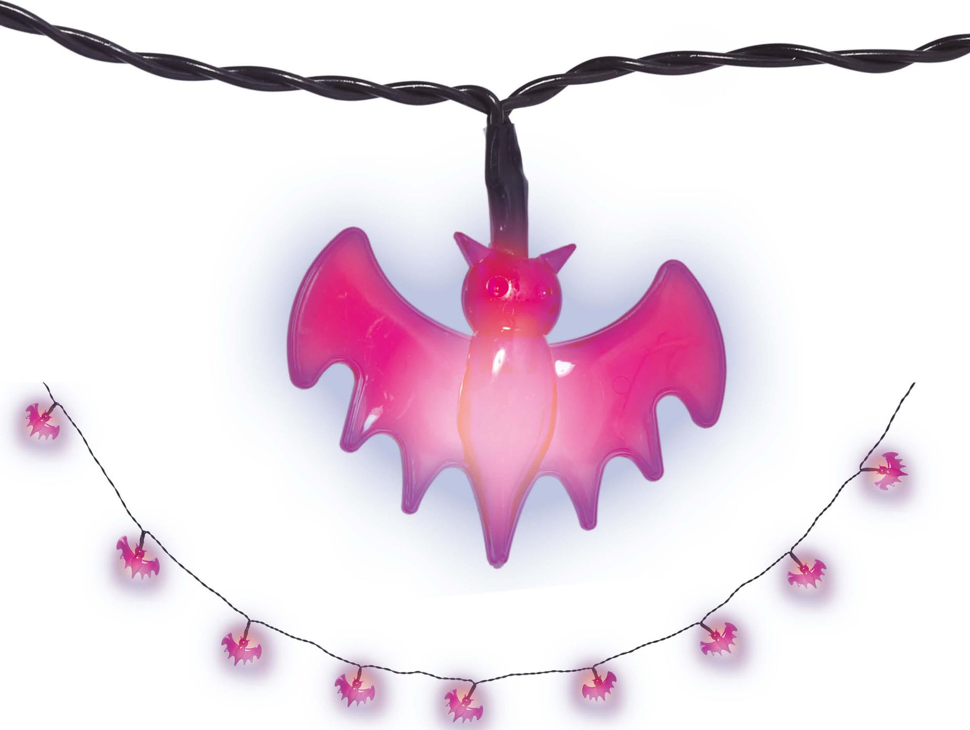 Lichtslinger led lampjes vleermuizen halloween 155 cm