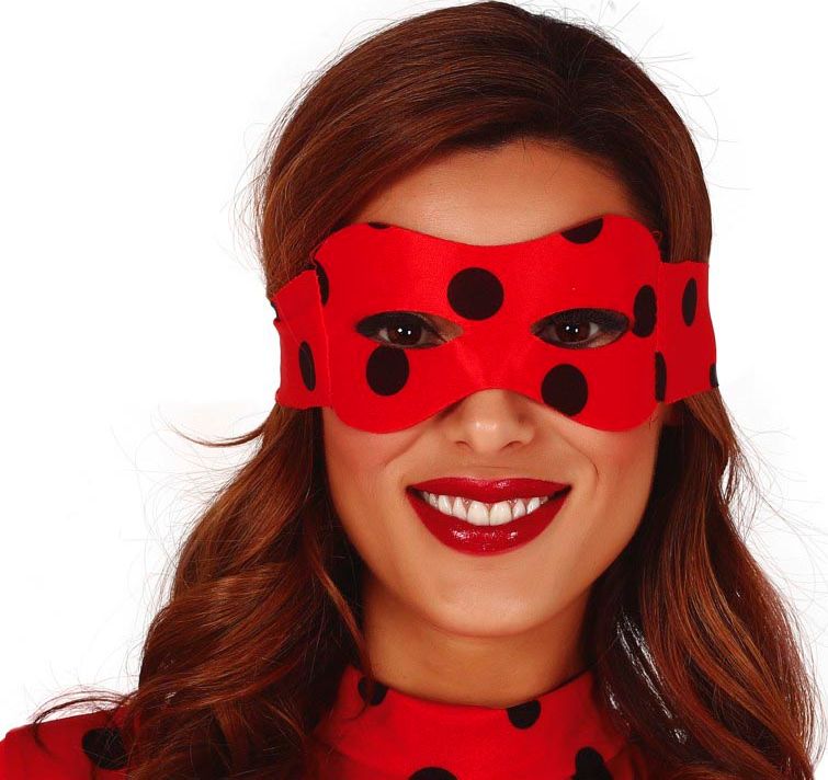 Lieveheersbeestje masker met stippen