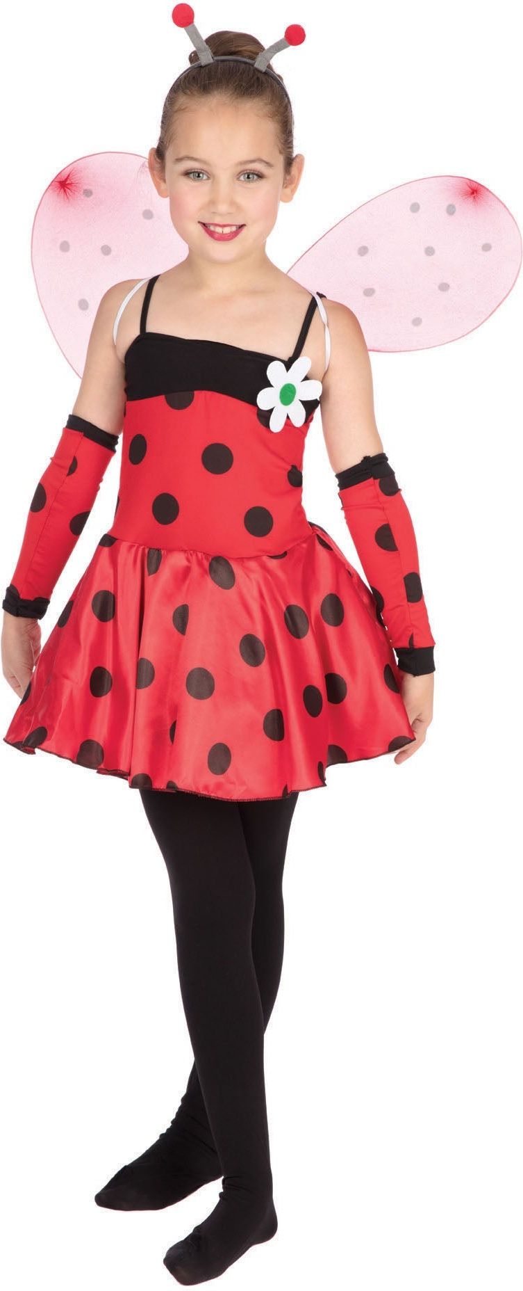 Lieveheerstbeestje Kostuum Rood Zwart Gestipt Meisjes